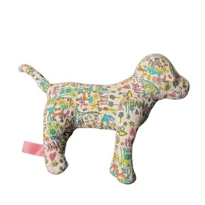 PINK Victoria's Secret  Doodle Graffiti Mini Dog Stuffed Animal